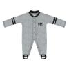 Creative Knitwear College Baby Infant Sports Shoe Footed Romper Long Sleeve- MIT Engineers Massachusetts Institute Logo, Oxford/Black, Size 3-6 Months view 1
