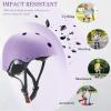 FOOKCIAN Kids Helmet,Toddler Skateboard Helmets for Ages 2-3-5-8-14 Years Boys Girls with Knee and Elbow Pads Wrist Guards fit Roller Skates,Skateboarding,Skating Scooter Adjustable Kids Helmet view 3