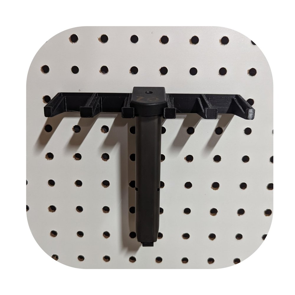 Hammy3DPrints Mount for Beretta M9 / 92 Mags - Pegboard/Metal Pegboard/Skadis/etc. | Magazine Holder Storage Rack (Non-Metal Pegboard)