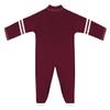 Creative Knitwear College Baby Infant Sports Shoe Footed Romper Long Sleeve- Arizona State Sun Devils Logo, Maroon/White, Size 6-9 Months view 2
