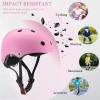 FOOKCIAN Kids Helmet,Toddler Skateboard Helmets for Ages 2-3-5-8-14 Years Boys Girls with Knee and Elbow Pads Wrist Guards fit Roller Skates,Skateboarding,Skating Scooter Adjustable Kids Helmet view 4