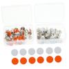 BESPORTBLE 50pieces Reflective Trail Markers Thumb Pins for Camping Driveways and Parking Lots Easy Installation Enhanced Visibility for Nighttime Use