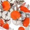 BESPORTBLE 50pieces Reflective Trail Markers Thumb Pins for Camping Driveways and Parking Lots Easy Installation Enhanced Visibility for Nighttime Use view 2