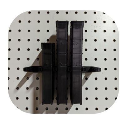 Hammy3DPrints Mount for AR 223/556/300 Lancer Mags - Pegboard/Metal Pegboard/Skadis/etc. | Magazine Holder Storage Rack (Secure Wall)
