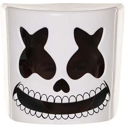 InSpirit Designs Adult Skeleton Marshmello Half Mask | Officially licensed | Marshmello Helmet | DJ Costume | Skeleton Mask