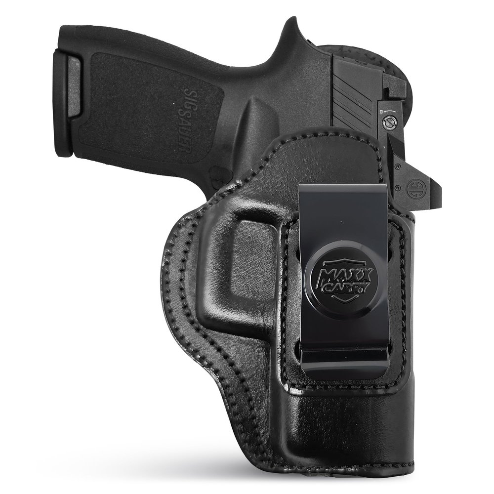 Genuine Leather Iwb Optical Holster for Sig Sauer P320C Pistol - for Tactical Handgun - Leather Concealed Carry Holster - Comfortable Appendix Everyday Carry - Maxx Carry Holsters
