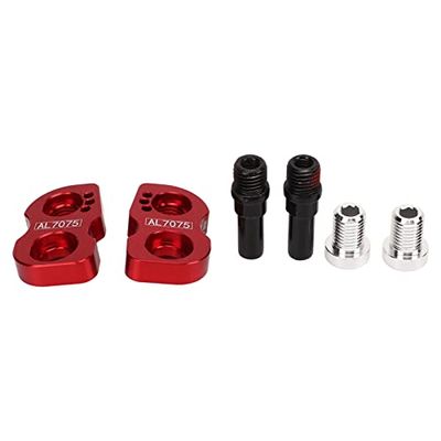 VBESTLIFE Aluminum Alloy V Brake Extension Seat, 1 Pair Folding V Brake Conversion Seat for 14 to 16 Inch to 16 to 18 Inch Wheel Upgrade Bicycle Brake Adapter Red