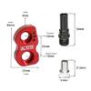 VBESTLIFE Aluminum Alloy V Brake Extension Seat, 1 Pair Folding V Brake Conversion Seat for 14 to 16 Inch to 16 to 18 Inch Wheel Upgrade Bicycle Brake Adapter Red view 2