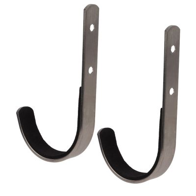 Alomejor Stainless Steel Wall Mount Hangers with Felt Lining Strong Steel Structure for Archery Bow Storage Rack