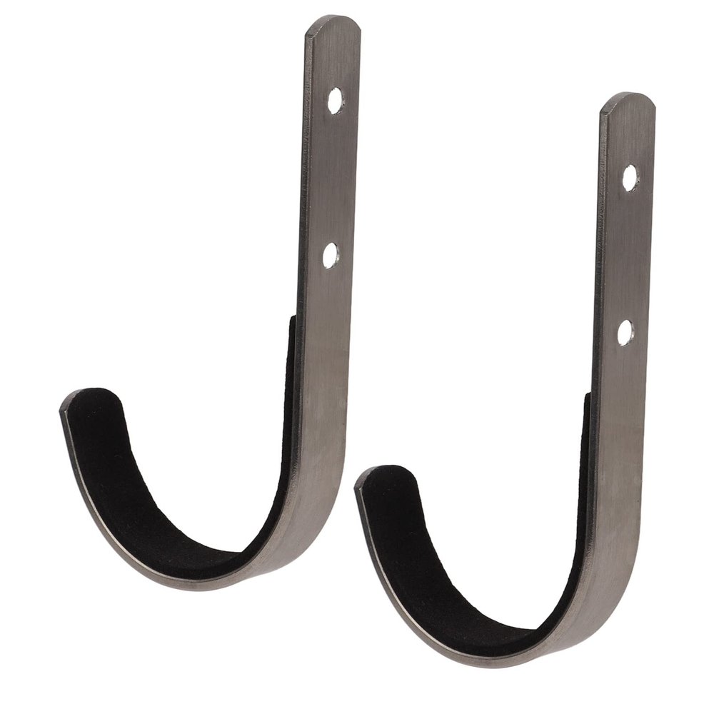 Alomejor Stainless Steel Wall Mount Hangers with Felt Lining Strong Steel Structure for Archery Bow Storage Rack