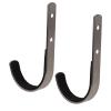 Alomejor Stainless Steel Wall Mount Hangers with Felt Lining Strong Steel Structure for Archery Bow Storage Rack view 1