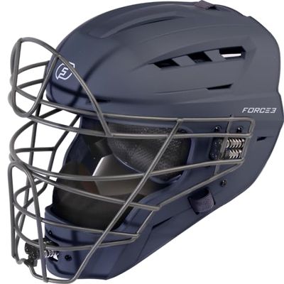 FORCE3 PRO GEAR Defender XS3 Catchers Helmet Matte (Navy/Graphite, Small)