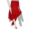 Quality gloves Molinari Billiard Pool Cue Glove - for Left Hand (Right-Handed Player), Large, Red view 1