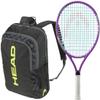 Head Instinct 23 Inch Junior Tennis Racquet Bundled w a Head Base Tennis Backpack 17L (Black/Yellow) view 1