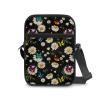 TODIYADDU White Daisy Flower Sling Bag for Women Crossbody Purse Butterfly Leaves Messenger Bag Small Shoulder Bag Mini Phone Pouch Purse with Adjustable Strap and Zip Pocket Portable Chest Bag view 2