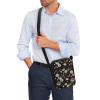 TODIYADDU White Daisy Flower Sling Bag for Women Crossbody Purse Butterfly Leaves Messenger Bag Small Shoulder Bag Mini Phone Pouch Purse with Adjustable Strap and Zip Pocket Portable Chest Bag view 3