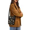 TODIYADDU White Daisy Flower Sling Bag for Women Crossbody Purse Butterfly Leaves Messenger Bag Small Shoulder Bag Mini Phone Pouch Purse with Adjustable Strap and Zip Pocket Portable Chest Bag view 4