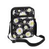 TODIYADDU Daisy Flower Messenger Bag for Women Crossbody Purse Music Notes Shoulder Bag with Zipper Closure Waterproof Travel Sling Bag for Watch Cards Keys Lipstick Small Cell Phone Purse Wallet view 1