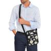 TODIYADDU Daisy Flower Messenger Bag for Women Crossbody Purse Music Notes Shoulder Bag with Zipper Closure Waterproof Travel Sling Bag for Watch Cards Keys Lipstick Small Cell Phone Purse Wallet view 3