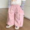BINIDUCKLING Girls Wide Leg Parachute Pants Kids 6-7 Light Pink view 3