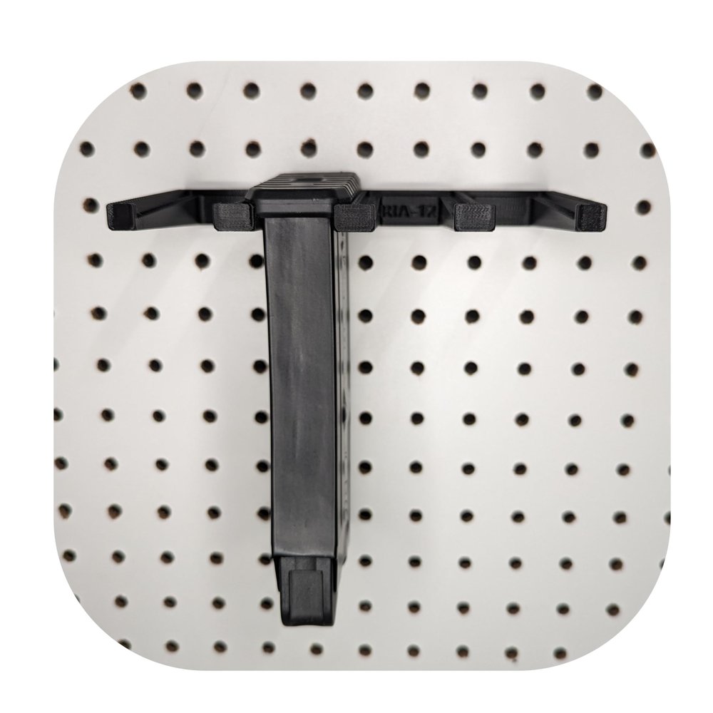 Hammy3DPrints Mount for Rock Island VR 12 Gauge Mags - Pegboard/Metal Pegboard/Skadis/etc. | Magazine Holder Storage Rack (Vaultek)