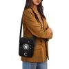TODIYADDU Black Moon Sun Shoulder Bag for Women Men Crossbody Sling Bag Trendy Messenger Bag Small Cell Phone Purse Holder Wallet Portable Handbags for Notebook Keys Cards Nice Chest Bag view 4