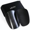 LIGVIV Mini Soccer Shin Guards - Carbon Fiber Shin Pads with Portable Carrying Case for Men, Women, Youths view 1