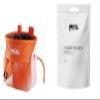 Petzl Sakapoche Chalk Bag with Power Crunch - 200g, Ergonomic Chalk Bag with Zip Pocket for Gym, Sports and Trad Climbing - Orange/White view 1