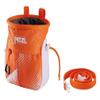 Petzl Sakapoche Chalk Bag with Power Crunch - 200g, Ergonomic Chalk Bag with Zip Pocket for Gym, Sports and Trad Climbing - Orange/White view 2