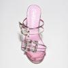 Cape Robbin Prunella Double Buckle Sandals for Women, Stylish Block Heels Mule Heels, Confortable Mules Sandals for Women - Pink Size 8.5 view 4