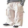 BINIDUCKLING Girls Wide Leg Parachute Pants Kids 6-7 Beige view 1