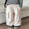 BINIDUCKLING Girls Wide Leg Parachute Pants Kids 6-7 Beige view 4