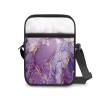 TODIYADDU Purple Marble Print Shoulder Bag for Women Crossbody Sling Bag Fashion Messenger Bag Small Cell Phone Purse Holder Wallet Portable Handbags for Notebook Keys Cards Nice Chest Bag Gifts view 2
