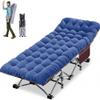 ABORON Camping Cot for Adults, Folding Sleeping Cot with Mattress, 500 lb Capacity Heavy Duty Outdoor Folding Sleeping Bed, Portable Cot Bed for Camping, Indoor Guest Use, Home & Travel view 1
