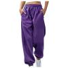 Camo Cargo Pants for Women Woman Clothes Plus Size Outfits Fleece Sweatpants Warm Baggy Pants Comfy Oversized Fall Joggers High Waisted Cotton Lounge with Pockets A2-Dark Purple view 1