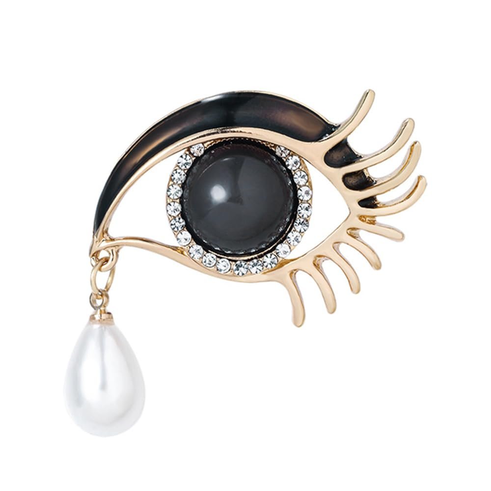WCB1FPu Women's Brooches Pins Vintage Rhinestone Brooch Eye Alloy Electroplating Pin Women's Clothing with Brooch