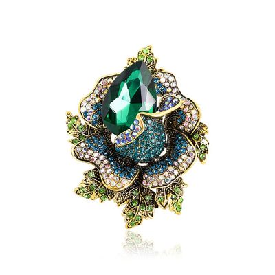 WCB1FPu Women's Brooch Individual Gender Pin Accessories Crystal Corsage Atmospheric Luxury High-end Coat Suit Pin Decoration (A)