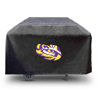FANMATS 41206 LSU Rectangular Grill Cover - Fits 3 and 4 Burner Grills - 68in x 21in x 35in