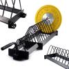 ARCVOX Heavy Duty Barbell Plate Rack for Home Gym, Multi-Functional Barbell Plate Holder, Exercise Equipment Storage Rack, Movable Barbell Plate Organizer view 1