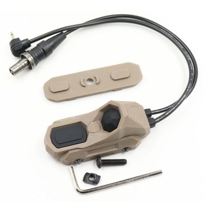 LThyzszb Tactical Dual Remote Pressure Switch Compatible with 2.5mm Plug PEQ-15 & DBAL & SF M300/340/M600/640DF Weapon Lights and Lasers (2.5mm Plug-Tan)