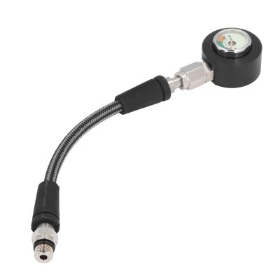Diving Pressure Luminous Submersible Pressure with High Pressure Hose for BCD Regulator Underwater Diving Equipment (15cm)