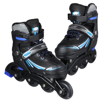KOMBIUDA 1pair Inline Skates for Men and Women Inline Hockey Skates Stylish Design Comfortable Fit Suitable for Adults and Boys and Girls Includes Storage Bag