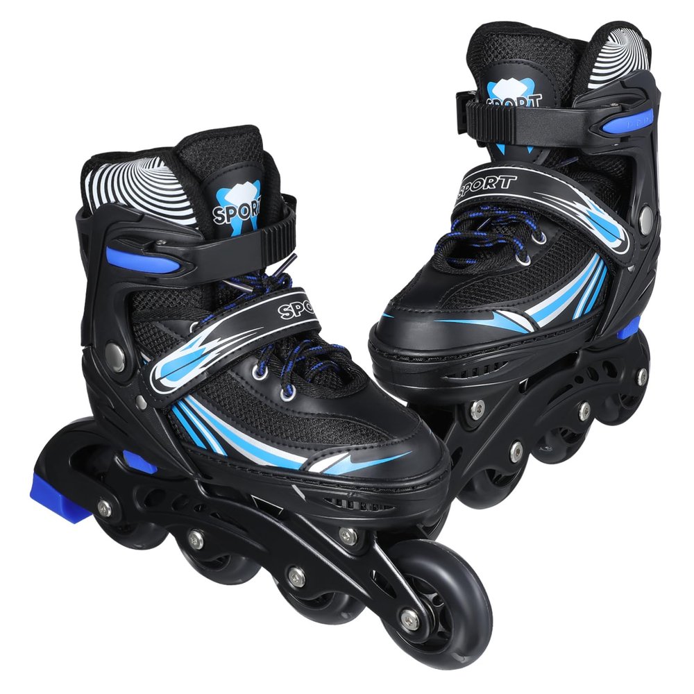 KOMBIUDA 1pair Inline Skates for Men and Women Inline Hockey Skates Stylish Design Comfortable Fit Suitable for Adults and Boys and Girls Includes Storage Bag