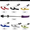 Quick Release Skewers,Bike Quick Release Bicycle Skewers Ultralight Quick Release Skewers MTB Road Bike Quick Release Front Rear Wheel Hub Skewers Bicycle Parts (Color : Gold) view 3