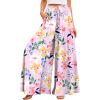 NineFit Basics Women's Yoga Pants, Pink, 4XL, Palazzo, High Waist, Wide Leg, Loose Fit, Boho, Casual, Lounge, With Pockets view 1