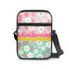 TODIYADDU Pink Green Hippie Daisy Flower Messenger Bag for Women Mini Shoulder Bag with Adjustable Straps Lightweight Sling Purse Chest Bag for Daily Items Trendy Crossbody Phone Bag Gifts view 2