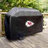 FANMATS 41141 NFL - Kansas City Chiefs Rectangular Black Grill Cover - Fits 3 and 4 Burner Grills - 68in x 21in x 35in view 2