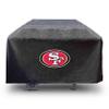 FANMATS 41137 NFL - San Francisco 49ers Rectangular Black Grill Cover - Fits 3 and 4 Burner Grills - 68in x 21in x 35in