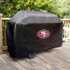FANMATS 41137 NFL - San Francisco 49ers Rectangular Black Grill Cover - Fits 3 and 4 Burner Grills - 68in x 21in x 35in view 2
