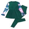 Hedmy Girls Rash Guard Swimsuit Teen 2-Pieces Quick Dry Bathing Suit UPF 50+ Wetsuit for Swimming Surfing Green 7-8 Years view 1